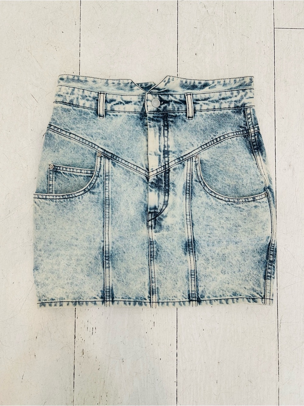 Isabel Marant Acid Wash Denim Mini Skirt size 36/small